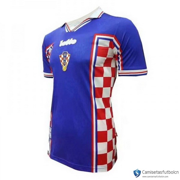 Camiseta Croatia Segunda equipo Retro 1998 Azul